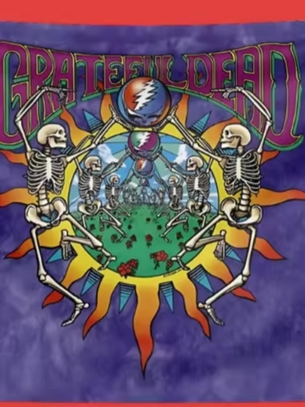 🌹⚡💀Grateful Dead Dancing Skeletons 3x5 Flag💀⚡🌹